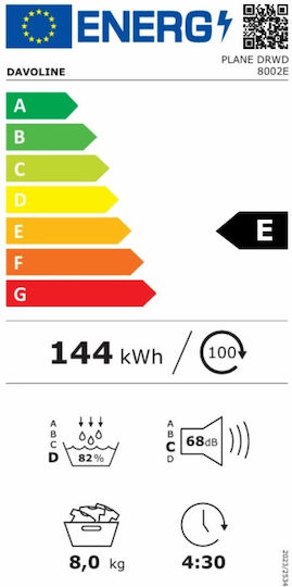 Davoline DRWD 8002E Tumble Dryer 8kg with Heat Pump