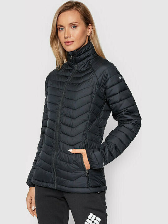 Powder Lite Κοντό Γυναικείο Puffer Μπουφάν για Χειμώνα Μαύρο