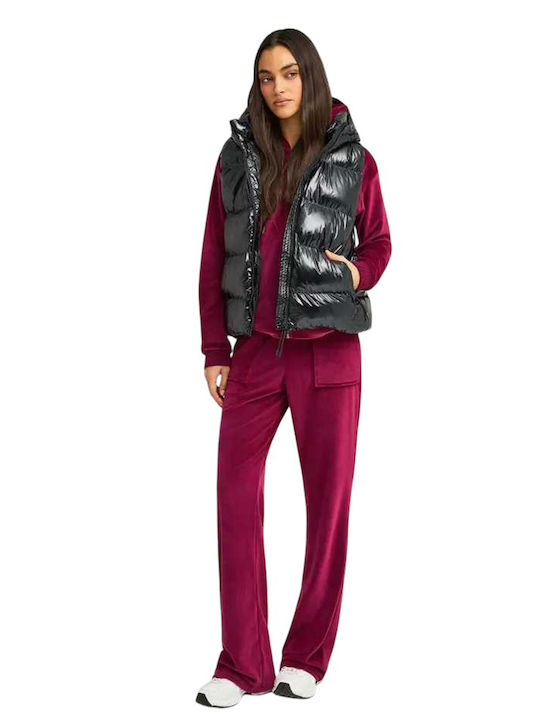 Women's Puffer Jacket for Winter with Hood Black