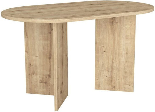 Cortado Masă Ovală Pentru Sala De Mese Din Lemn Nuanță De Stejar Sapphire 138x80x75cm