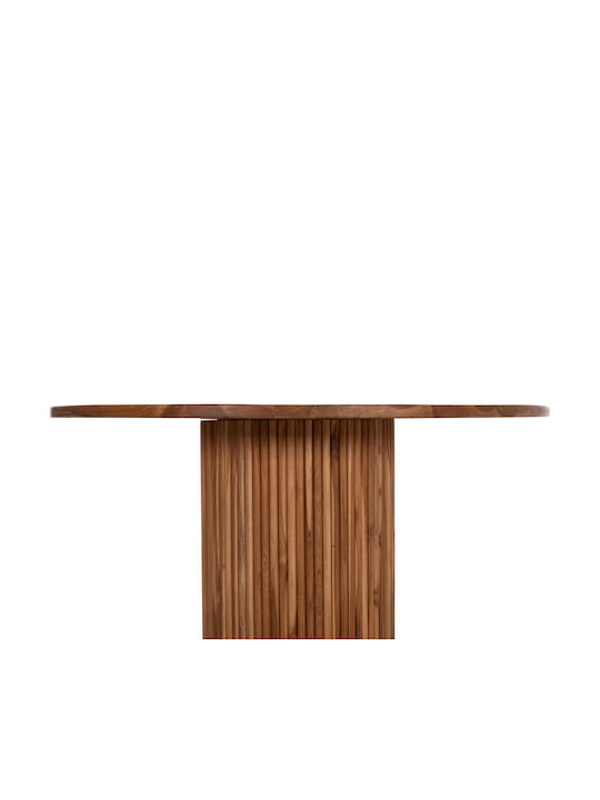 Rund Tisch Speisesaal Holz Teak 130x130x79cm