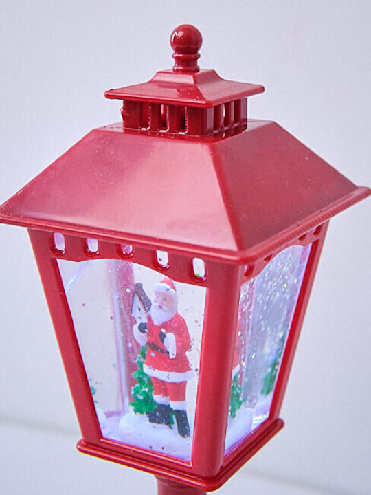 Ornament de Crăciun Lanternă Luminat cu Moș Crăciun 1buc