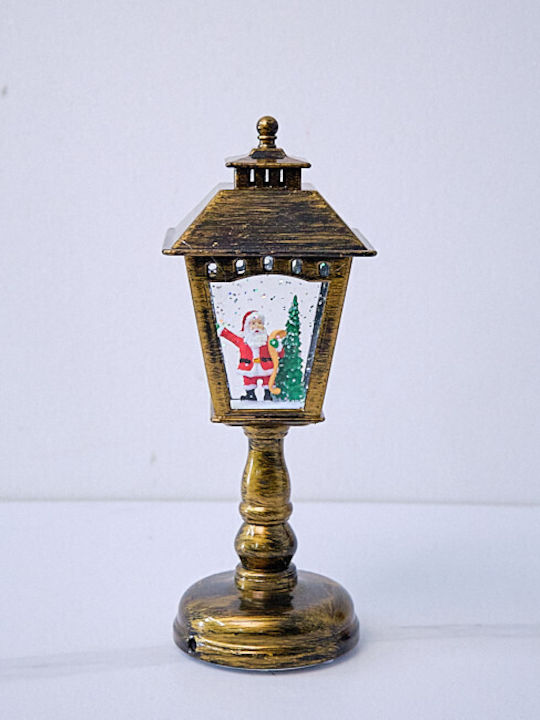 Ornament de Crăciun Lanternă Luminat cu Moș Crăciun 1buc