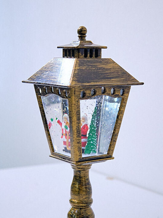 Ornament de Crăciun Lanternă Luminat cu Moș Crăciun 1buc