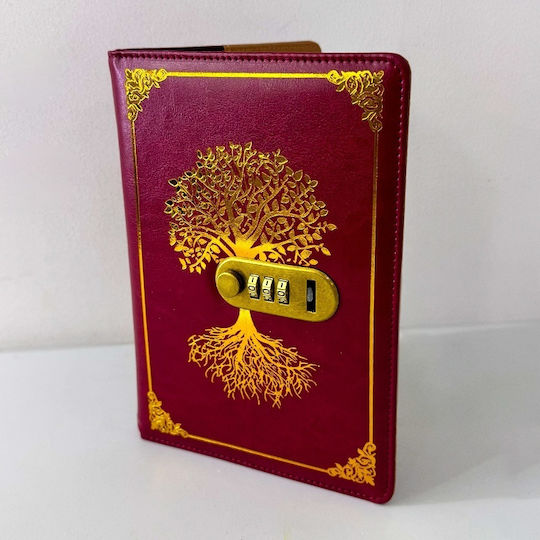 Velve Notizbuch mit Schloss Rot
