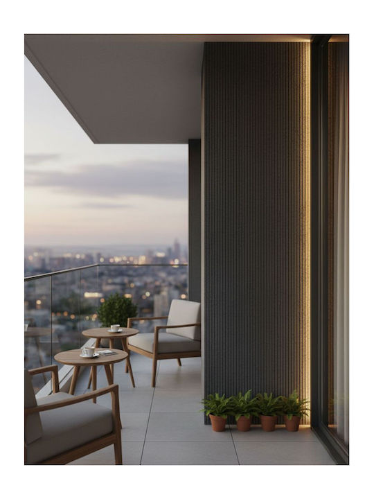 3D Wall Panels Plastic with Glue Gray 60x120cm