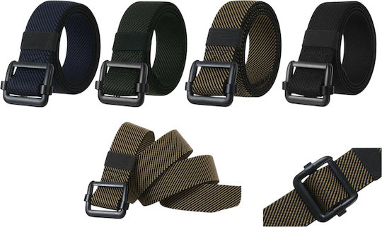 Men's Belt Lightweight Elastic Military Type Molle Tactical Width 4 cm Black Kj321