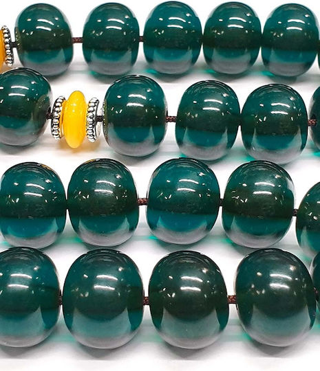 Roloi Komboloi Mastic Worry Beads with 33 Beads Green 38cm