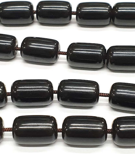 Roloi Komboloi Mastic Worry Beads with 33 Beads Black 40cm