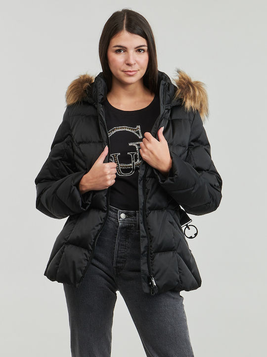 Women's Short Lifestyle Jacket for Winter Black