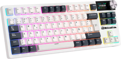 Royal Kludge S85 Ασύρματο Gaming Μηχανικό Πληκτρολόγιο Tenkeyless με RGB φωτισμό (Αγγλικό US) Λευκό