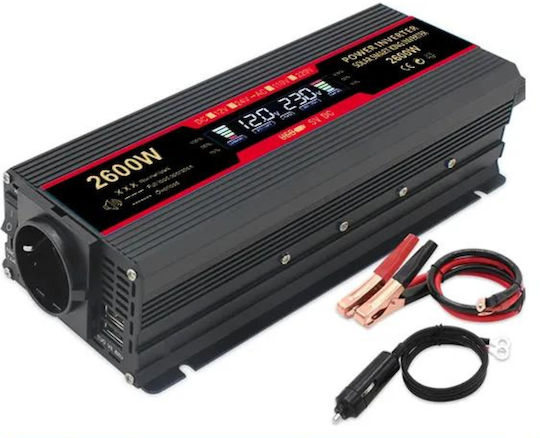 Invertor Auto Modificat Sine Wave 2600W pentru Convertirea 24V DC în 220V AC