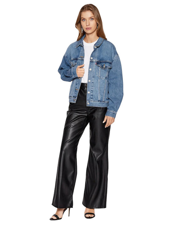 Kurz Damen Jeansjacke Hellblau