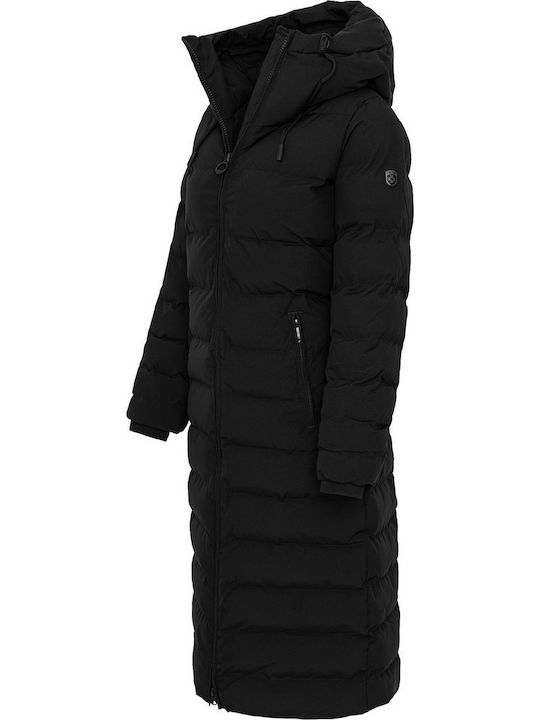 Κοντό Γυναικείο Puffer Μπουφάν για Χειμώνα Black
