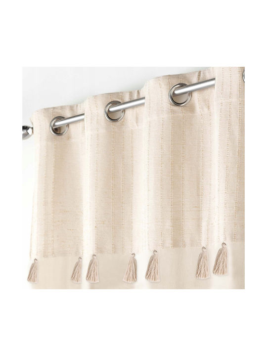 Douceur d'Intérieur Curtain with Grommet Beige 140x240cm