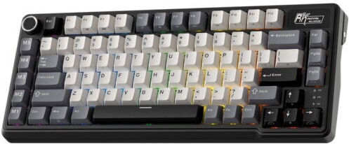 Royal Kludge RK-L75 Wireless Gaming Mechanical Keyboard 75% with Custom Cream switches and RGB lighting (English US) Gray