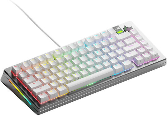 Glorious PC Gaming Race GMMK 3 Pro Gaming Μηχανικό Πληκτρολόγιο 75% με Glorious Fox διακόπτες και RGB φωτισμό (Αγγλικό US) Ασημί