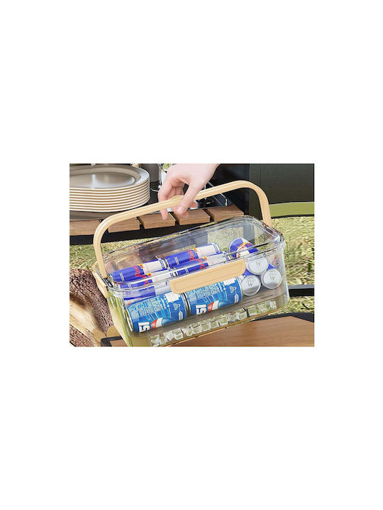 Verk Group Vază Utilizare Generală cu Capac Plastic Transparent 16x11.5cm 1 Bucată