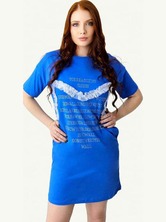 Καλοκαιρινό Mini Φόρεμα Blue