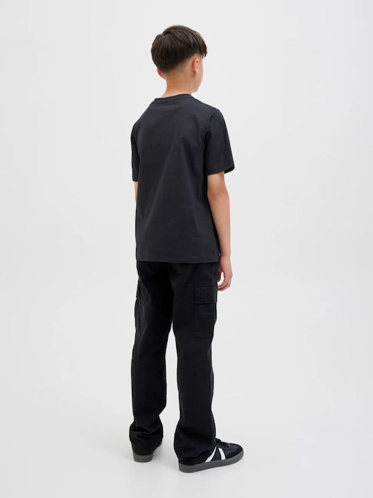 Παιδικό T-shirt Μαύρο Crew Neck