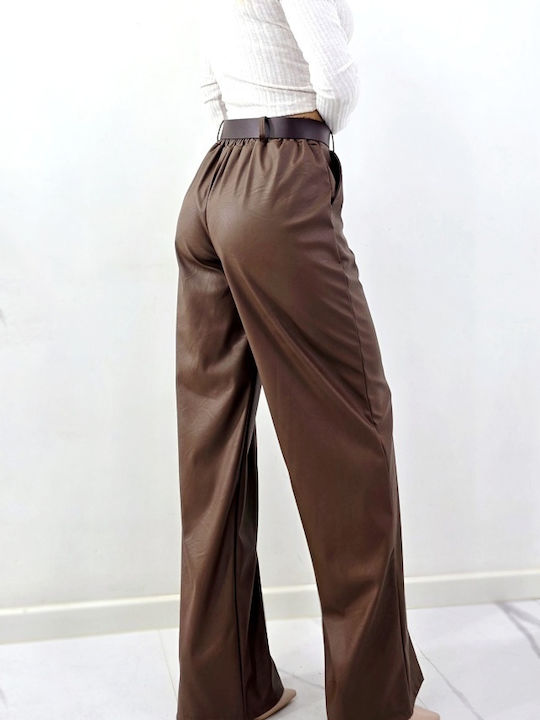 Women's Brown Set with Pants in Relaxed Fit