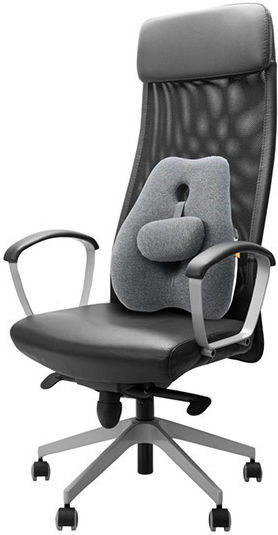 Powerton Μαξιλάρι Μέσης με Memory Foam σε Γκρι χρώμα