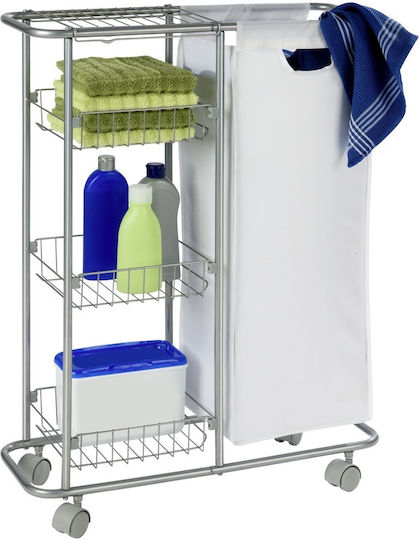 Wenko Wenko Kitchen Trolley Metallic 4 Tiers Silver 58x50x80cm
