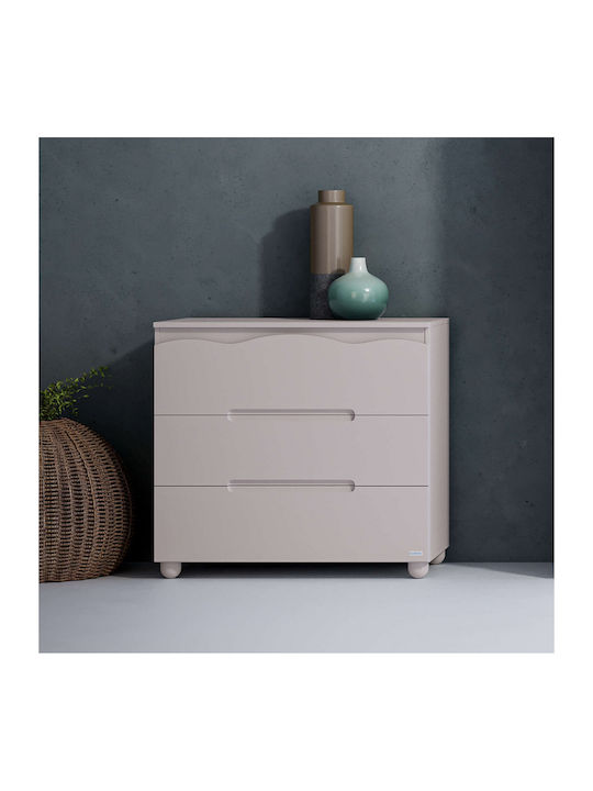 Winnie Βρεφική Συρταριέρα με 3 Συρτάρια Εκρού 94x50x88cm