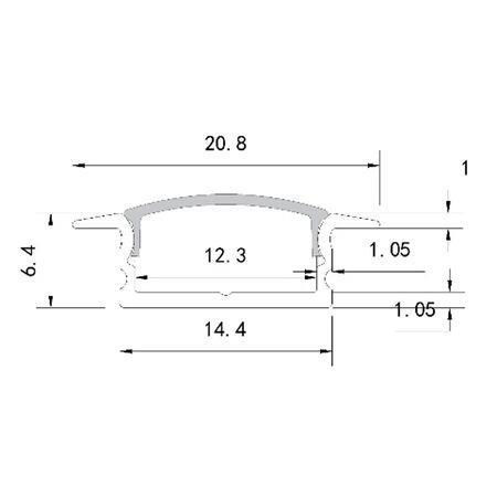Aluminiumprofil Für Gemauerte LED-Streifen Vollständig 2m Bis 12mm Matt Abdeckung 30-156029