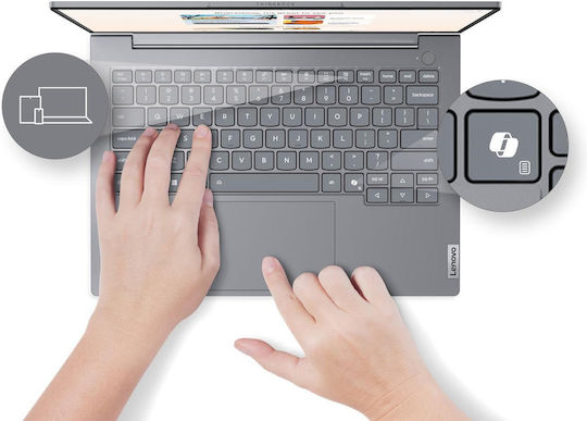 Lenovo ThinkBook 14 G8 IAL 14" IPS FHD+ (Ultra 5-225U/16GB/512GB SSD/Без операционна система) Арктическо сиво (UK Клавиатура)