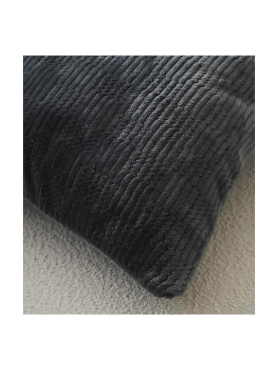 Gofis Home Decorative Pillow Case Polar Furry Pearl Grey 50x50cm