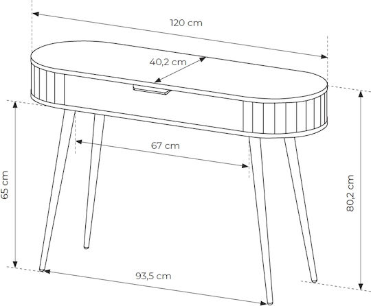 Konsolentisch Holz M120xB40xH80cm