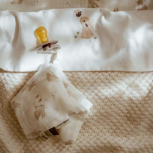 Little Dutch Βρεφικό Σεντόνι Κούνιας Βαμβακερό Little Λευκό 110x140εκ.