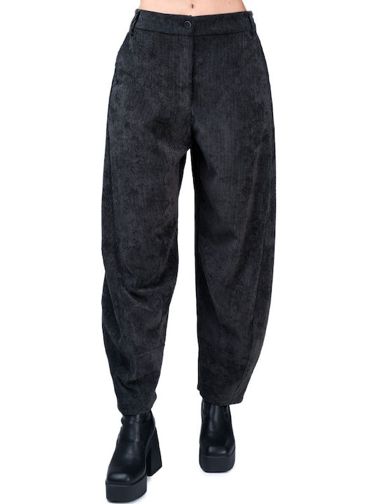 Damen Stoff Hose Carbon