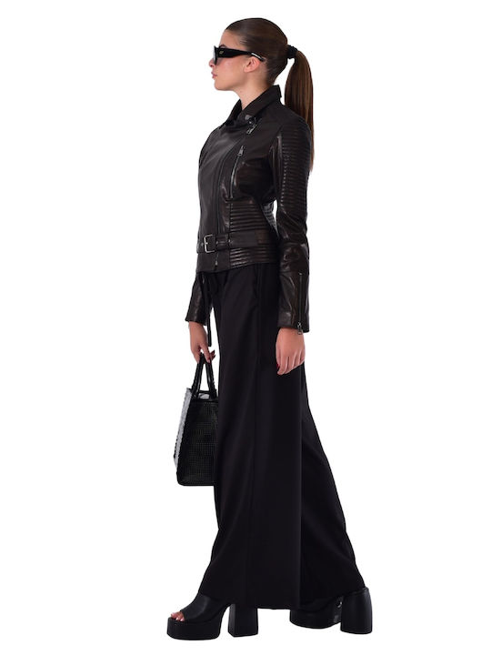 Femei Din material textil Pantaloni Neagră