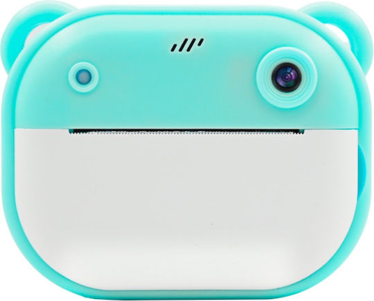 Smartic Cameră Pentru Copii Hd 1080p Rezoluție Baterie 1200mah Ecran 2.0 Inch Card Memorie 32 Gb Funcție Imprimare Instant Jocuri Incorporate Mp3 Mod Selfie Usb Type-c Turcoaz