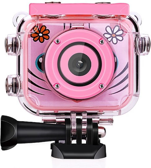 Smartic Sport Video Kamera Unterwasser Digitalkamera Kinder 2.0" Full HD Rosa