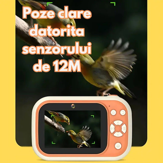 Cameră Pentru Copii Smartic Hd 1080p Rezoluție Baterie 1200mah Ecran 3.5 Inch Card Memorie 32 Gb Funcție Imprimare Instantanee Un Joc Integrat 3 Role de Imprimare Mp3 Mod Selfie 18 Megapixeli