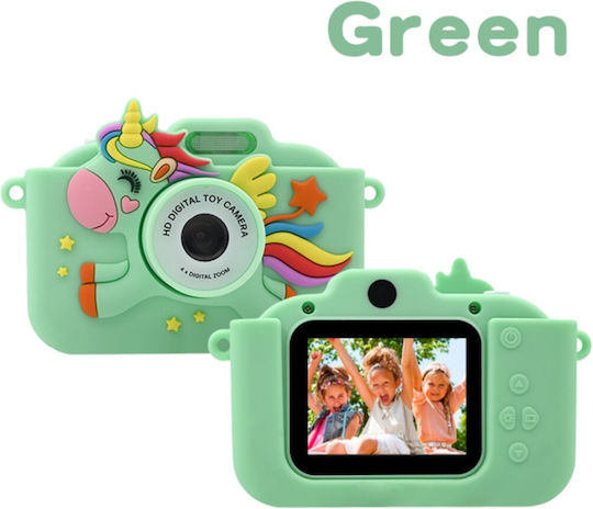 Cameră Pentru Copii Smartic Hd 1080p Rezoluție Baterie 600mah Ecran 2.4 Inch Card Memorie 32 Gb Jocuri Incorporate Mp3 Mod Selfie Usb Type-c Verde