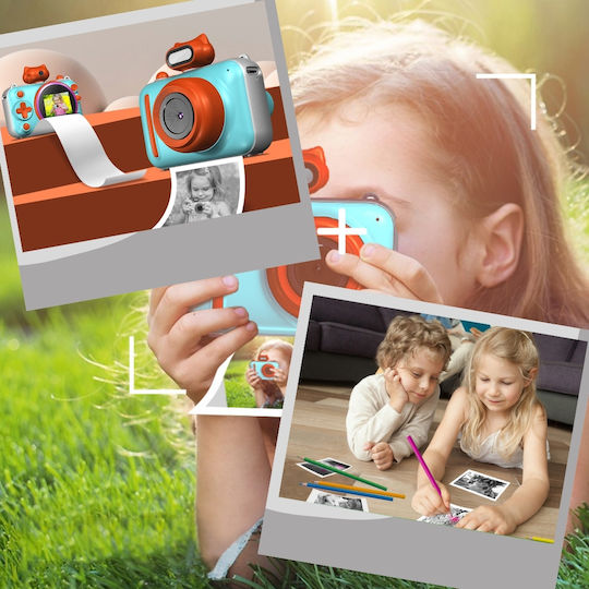 Cameră Pentru Copii Smartic Ultra HD Rezoluție 2.5K Baterie 1200mAh Ecran 2.0 Inch Card Memorie 32 Gb Funcție Imprimare Instantanee Jocuri Incorporate 3 Role Imprimare Mp3 Mod Selfie