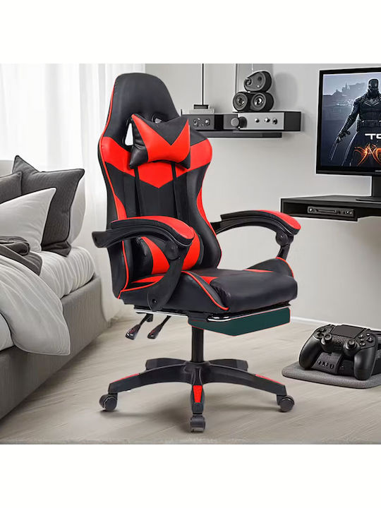 Gaming Stuhl mit Fußstütze Schwarz