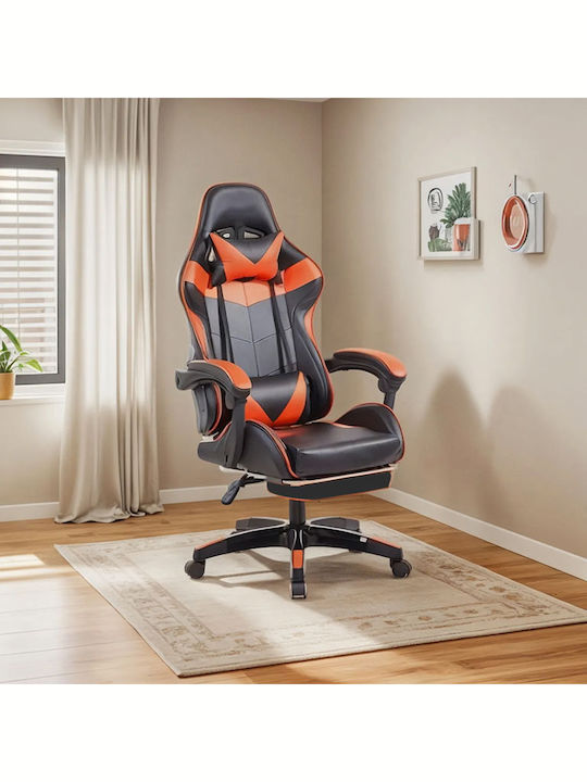 Gaming Stuhl mit Fußstütze Schwarz