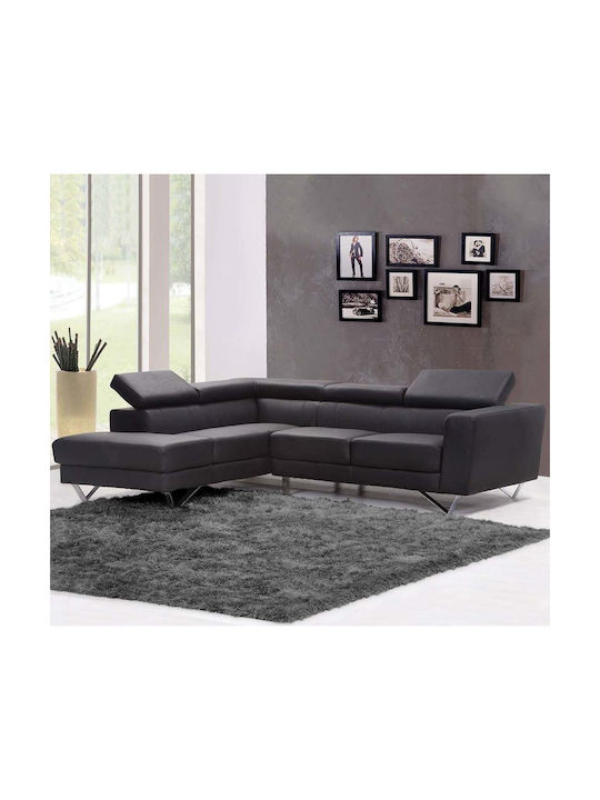 Strado Αντιολισθητικό Χαλί Ορθογώνιο Shaggy Dark Silver 200x250cm