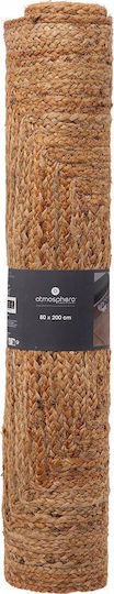 Atmosphera Rechteckiger Sommer Teppich aus natürlicher Jute 200x80cm