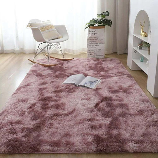 Strado Carpets Teppich Rechteckig Zottelig Synthetisch,Polyester/Cotton/Leather Purple