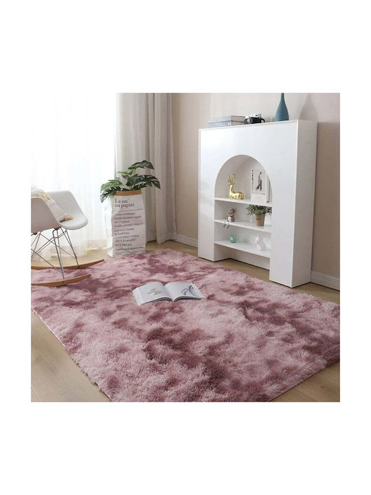 Strado Carpets Teppich Rechteckig Zottelig Synthetisch,Polyester/Cotton/Leather Purple
