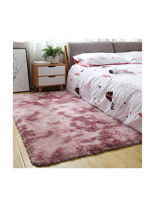 Strado Carpets Teppich Rechteckig Zottelig Synthetisch,Polyester/Cotton/Leather Purple