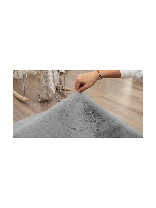 Anti-slip Rug Round Silver (light Grey)