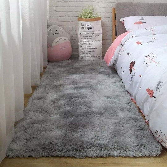 Strado Carpets Противоплъзгащо Килим Правоъгълена Shaggy Светло сиво