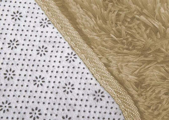 Strado Carpets Shaggy Rectangular Rug Cappuccinocamel (Light Brown) 60x90cm